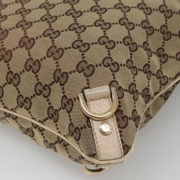 GUCCI GG Canvas Abbey Shoulder Bag Beige Gold - Picture 12 of 16